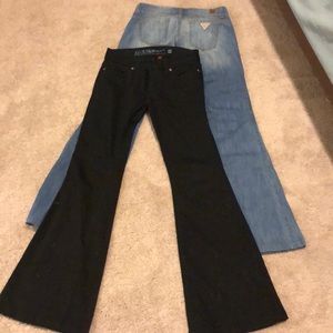 Pair of Guess wide leg jeans